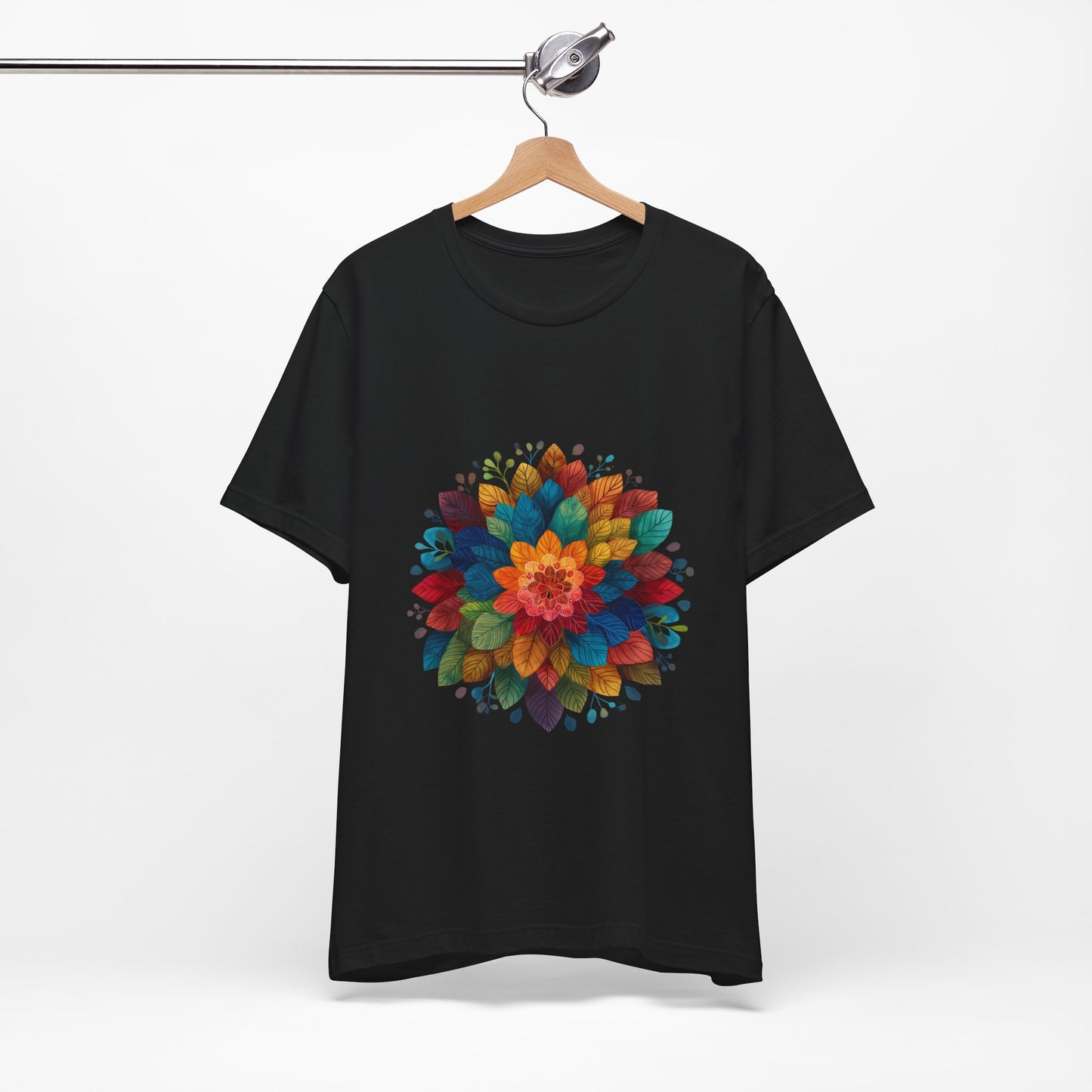 Vibrant Mandala Yoga Unisex Tee I Colorful Graphic T-Shirt I Nature Lover Gift I Yoga Self-Care Meditation Apparel