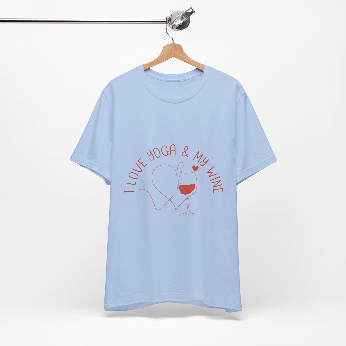 Yoga & Wine T-Shirt — "I Love Yoga & My Wine" Yoga Shirt I Funny Yoga Tee I Cute Meditation Gift I Wine Lover Shirt