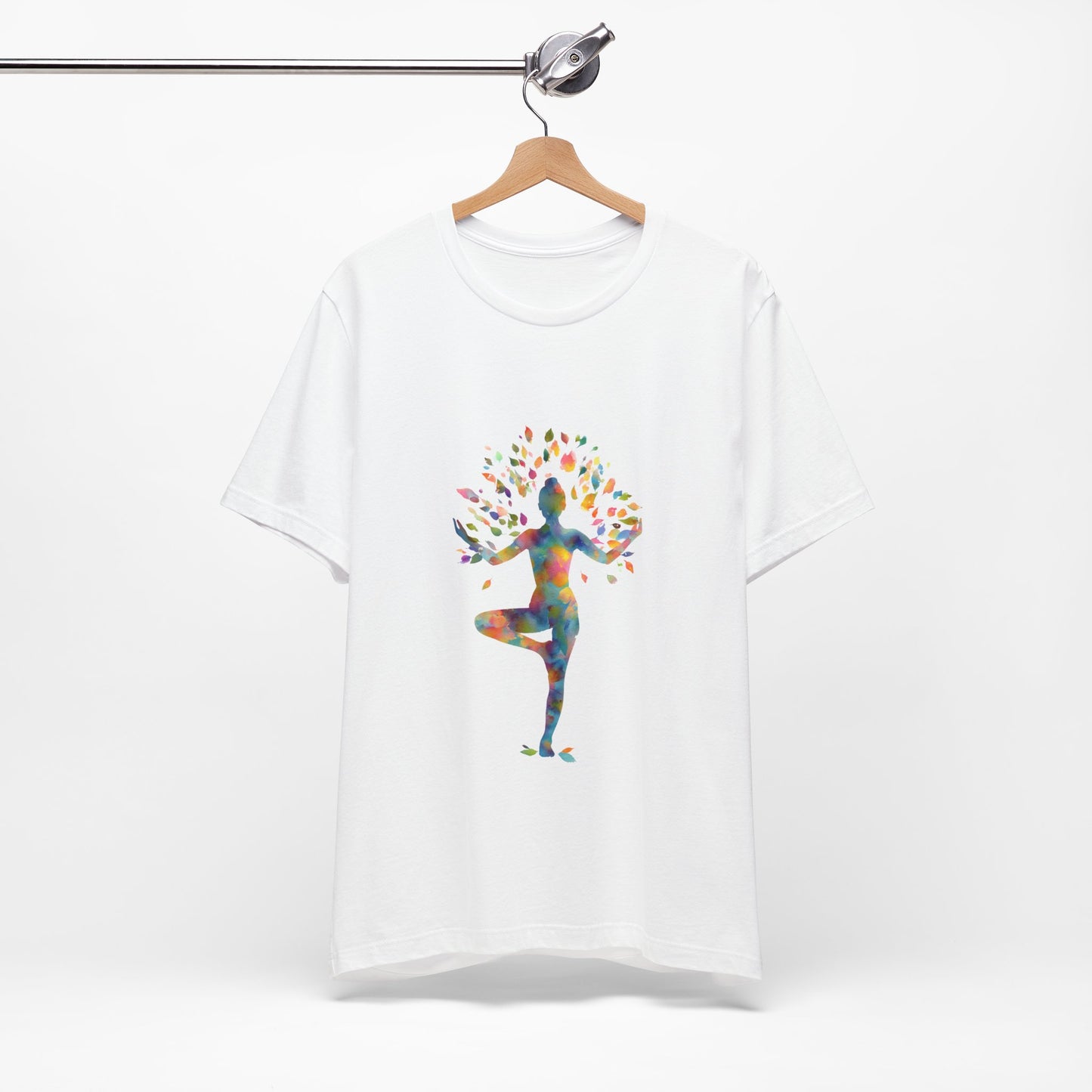 Colorful Tree Pose Mindful Yoga Tee - Unisex T-Shirt I Inspirational Yoga Art I Gift for Yogis I Relaxation & Meditation Tee