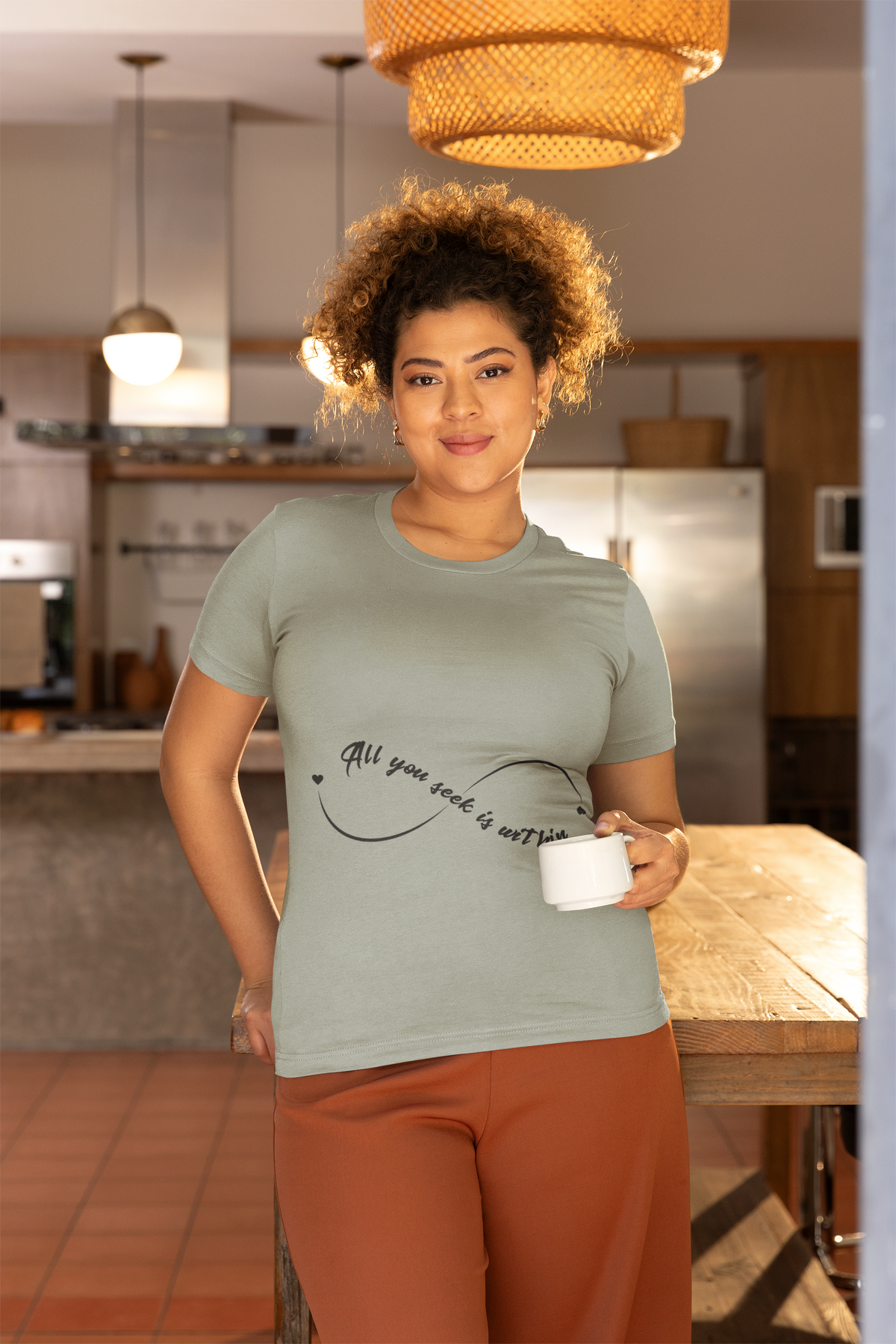 All You Seek Is Within Yoga T‑Shirt - Infinity Symbol Tee I Namaste Shirt I Meditation Gift For Yoga Lovers I Zen Vibes Tee