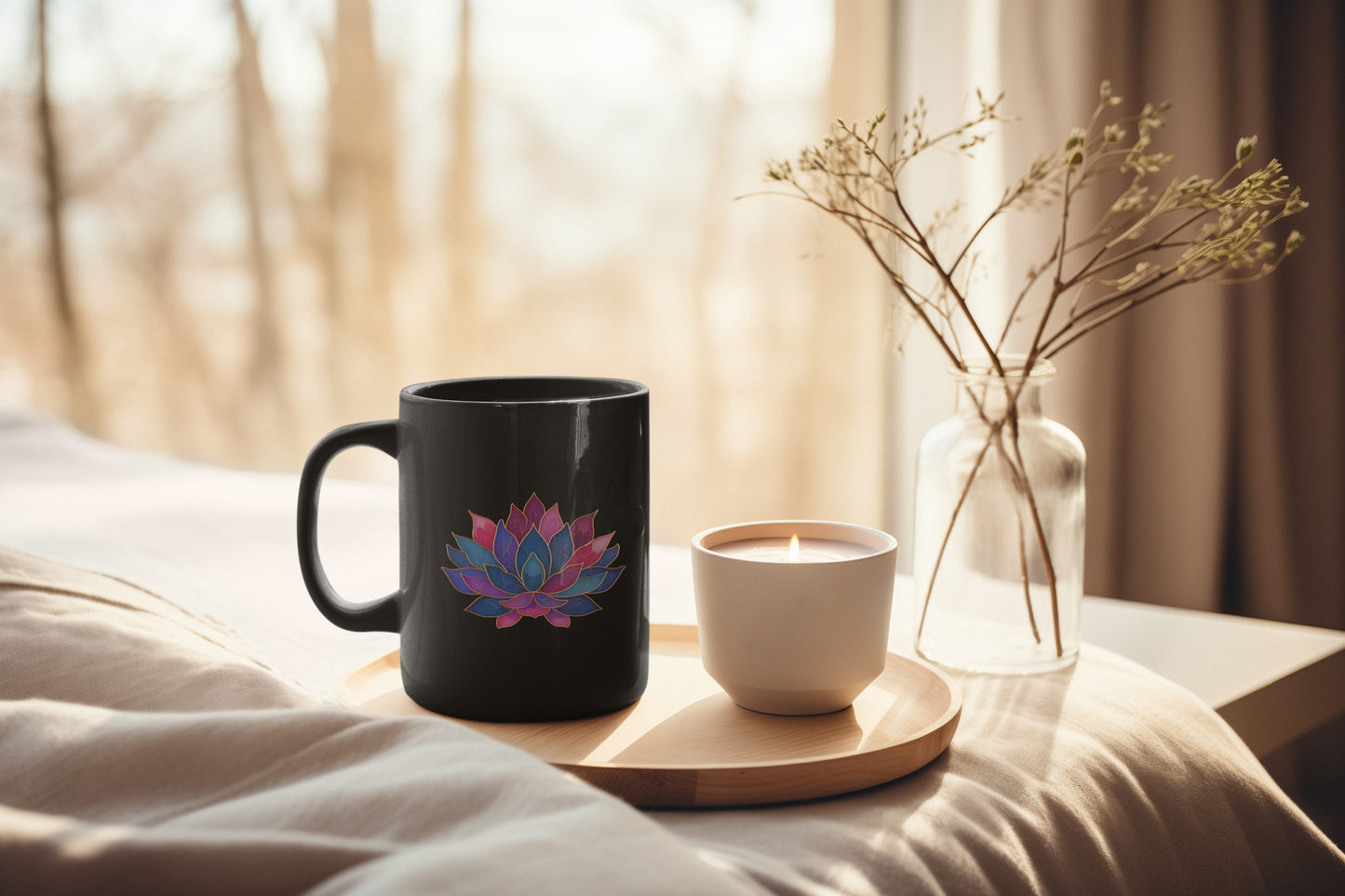 Lotus Flower Coffee Mug | Inspirational Drinks I Pink Lotus Mug I Gift for Her I Meditation Mug I Floral Coffee Cup I Self-Care Yoga
