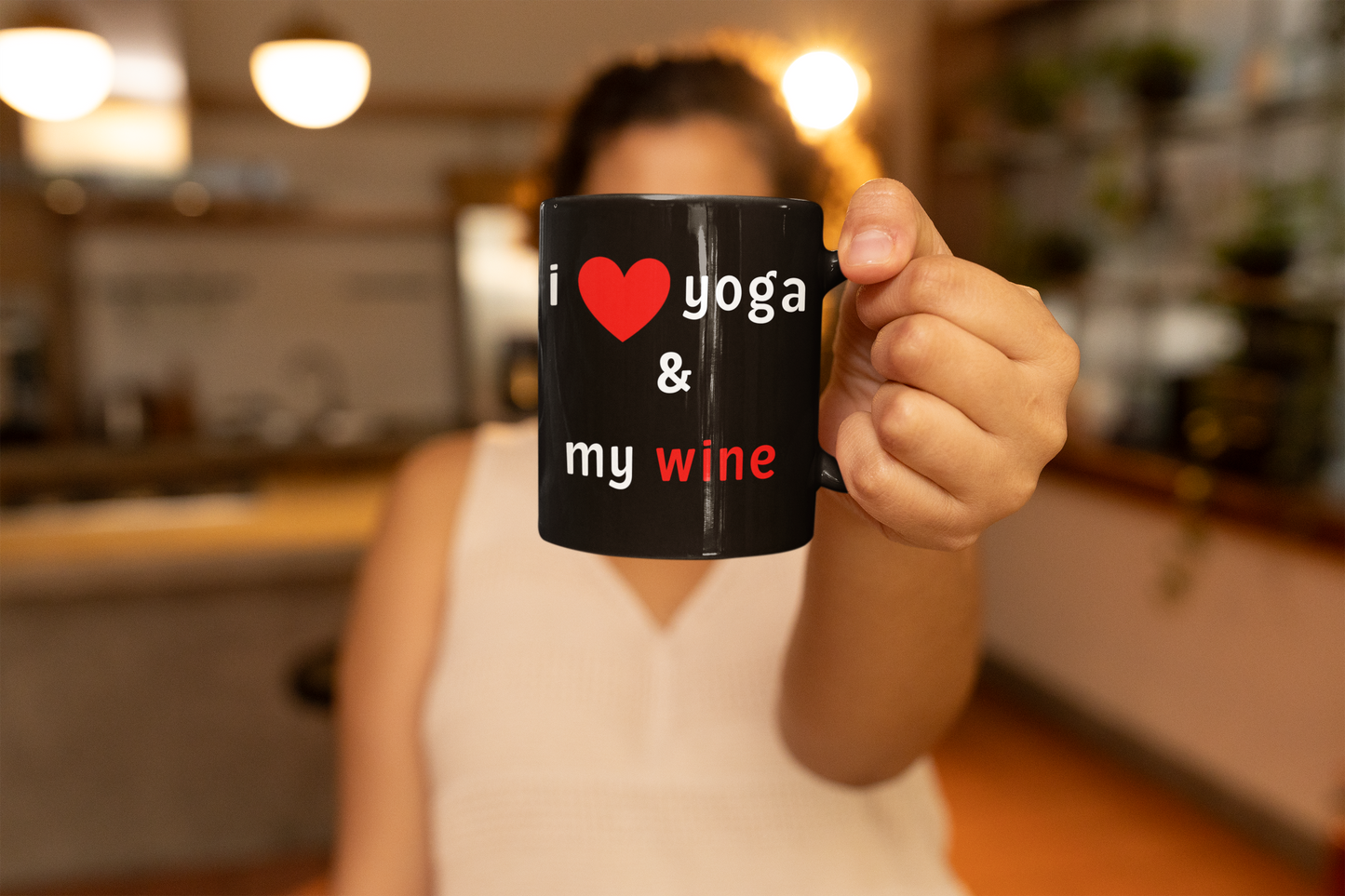 I Love Yoga & My Wine Fun Mug - Perfect Gift for Yogis I Humor Mug I Coffee Mug I Yoga Lover Gift I Self-Care Mug