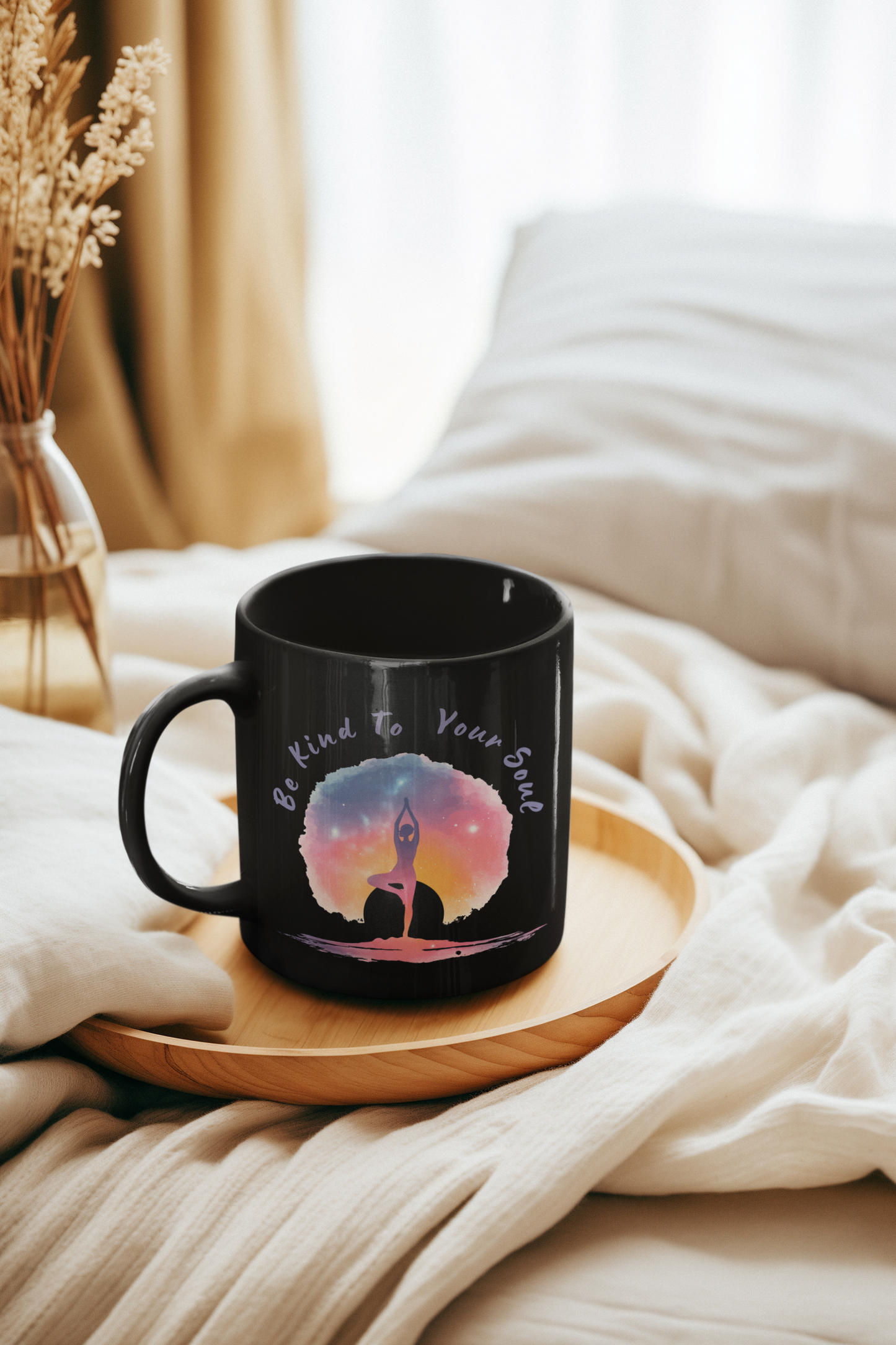 "Be Kind to Your Soul" Mindful Spirit Coffee Mug I Yoga Inspirational Gift I Self-Care Mug I Meditation Coffee Cup