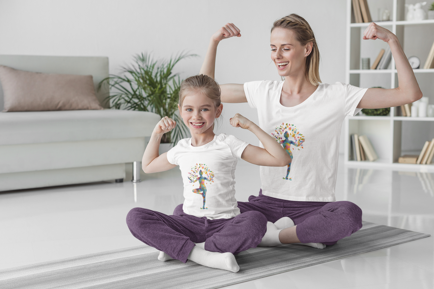 Colorful Tree Pose Mindful Yoga Tee - Unisex T-Shirt I Inspirational Yoga Art I Gift for Yogis I Relaxation & Meditation Tee