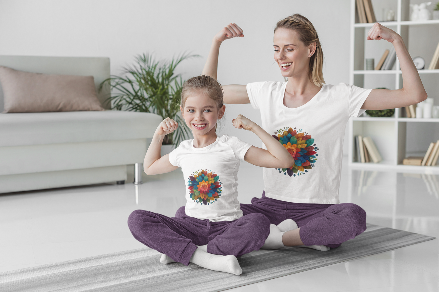 Vibrant Mandala Yoga Unisex Tee I Colorful Graphic T-Shirt I Nature Lover Gift I Yoga Self-Care Meditation Apparel