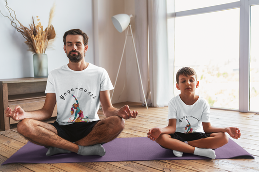 Yoga-Masté Unisex Tee I Vibrant Yoga T-Shirt I Perfect for Classes and Retreats I Gift for Yogis I Self-Care Meditation Apparel