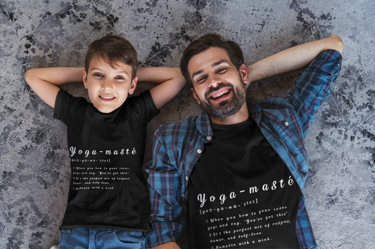 Yoga-masté - Unisex Tee | Inspiring Yoga T-Shirt I Gift for Yogis I Mindfulness & Wellness Gift I Self-Care Meditation Apparel