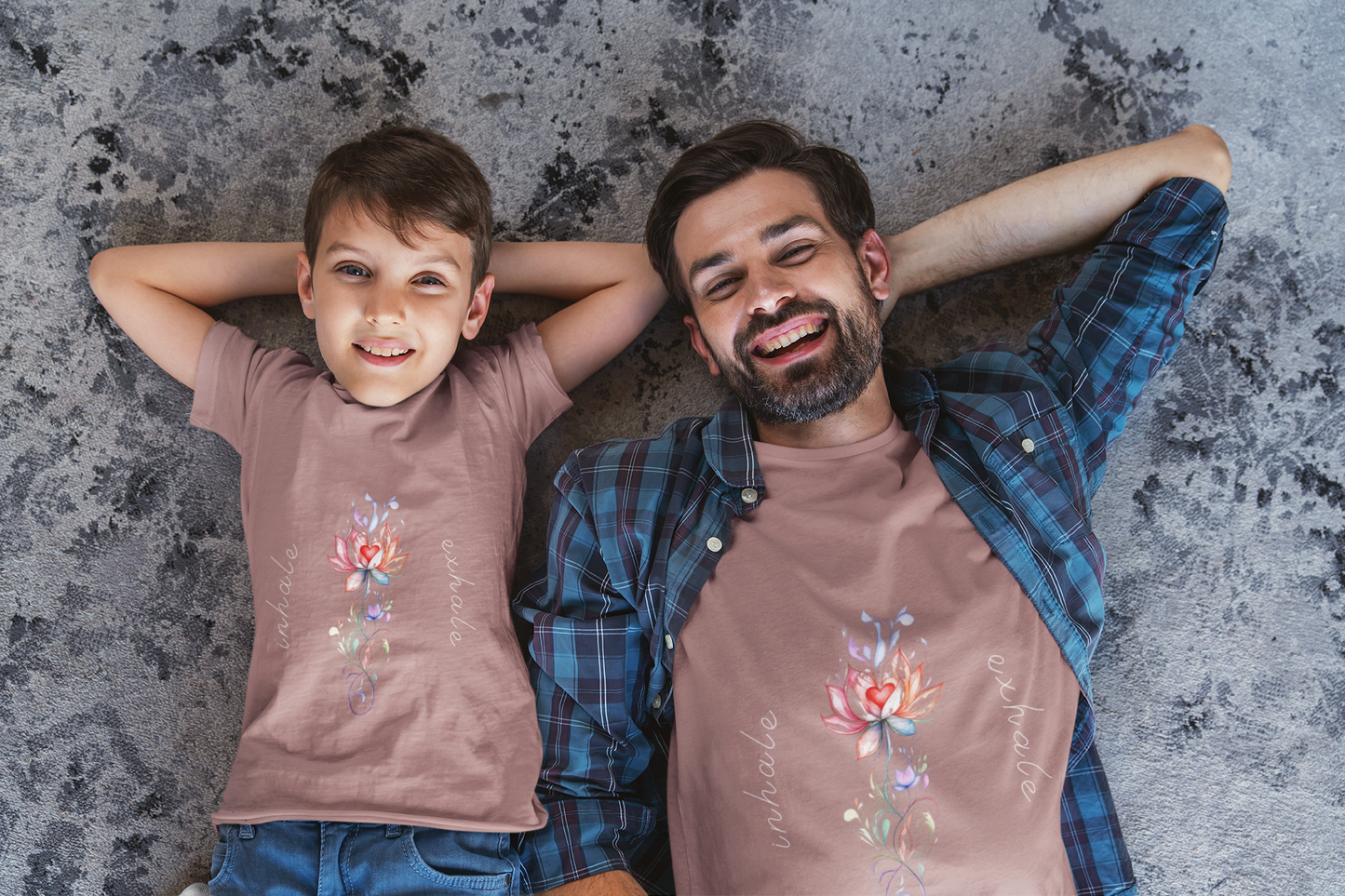 Lotus Flower Inhale Exhale Unisex Youth Yoga Tee | Yoga Inspirational T-Shirt for Kids I Youth Yoga Mindfulness  Apparel