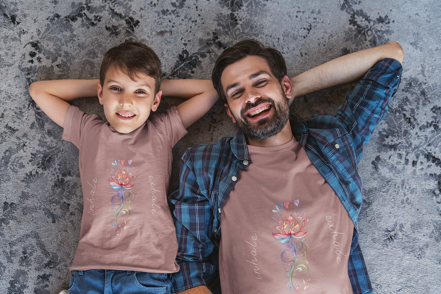 Lotus Flower Inhale Exhale Unisex Youth Yoga Tee | Yoga Inspirational T-Shirt for Kids I Youth Yoga Mindfulness  Apparel