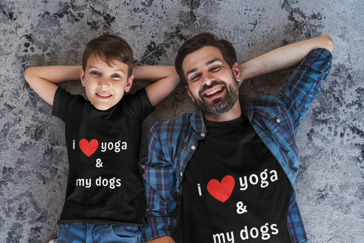 I Love Yoga & My Dogs Youth Yoga Tee - Funny Kids T-Shirt I Pet Lover Gift I Young Yoga Enthusiast Apparel