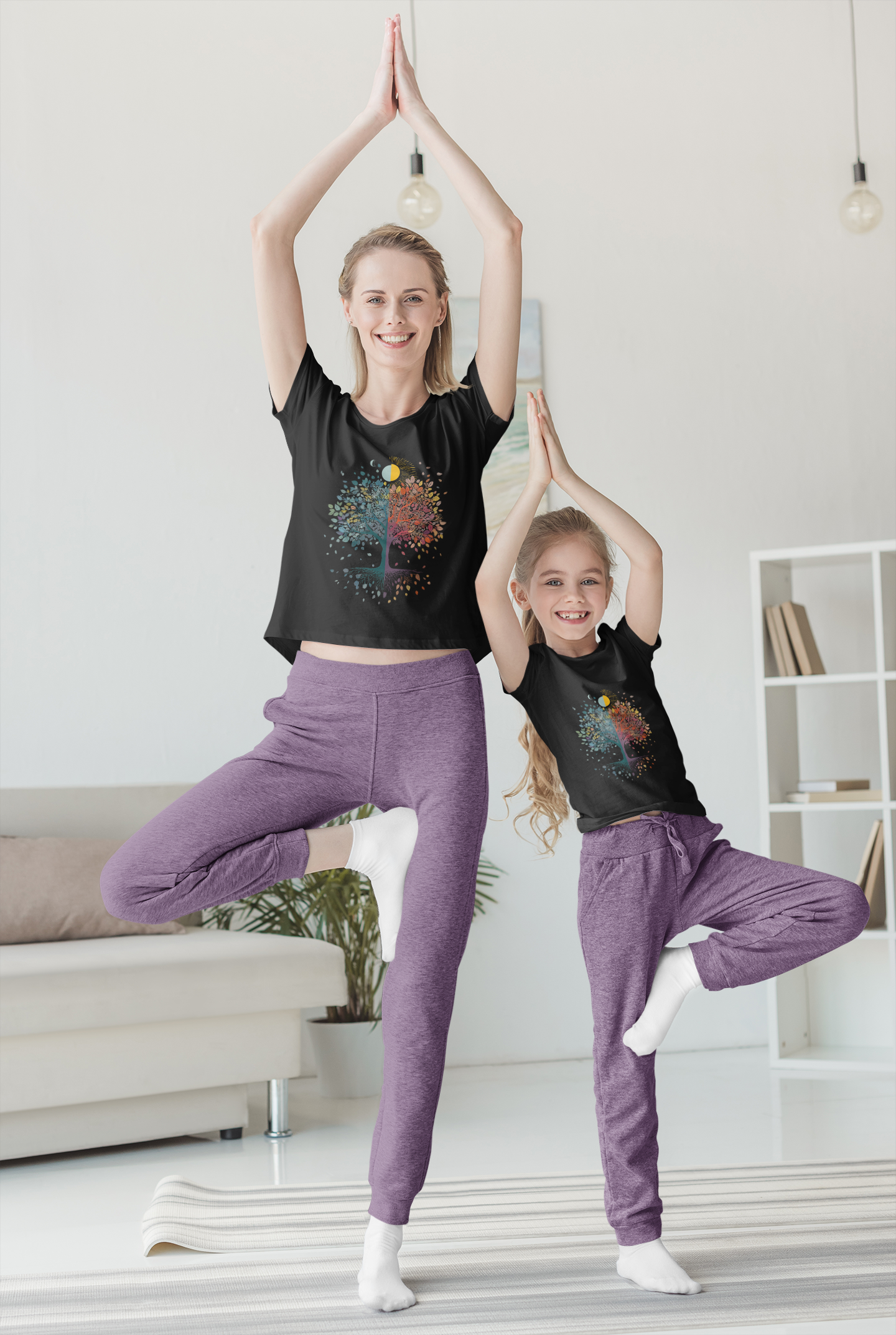 Tree Of Life Youth Yoga Tee I Nature Shirt for Kids I Tree Design Summer Apparel for Young Yogis
