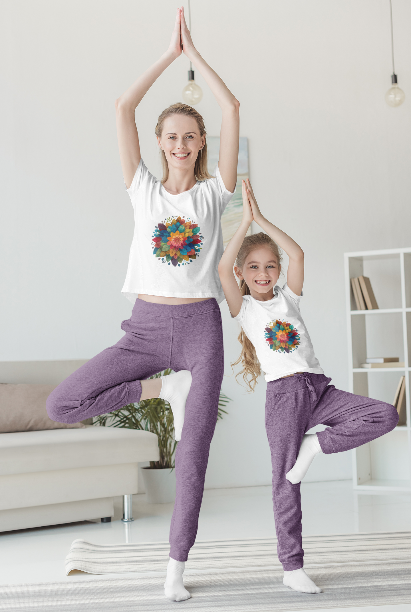 Vibrant Mandala Yoga Unisex Tee I Colorful Graphic T-Shirt I Nature Lover Gift I Yoga Self-Care Meditation Apparel
