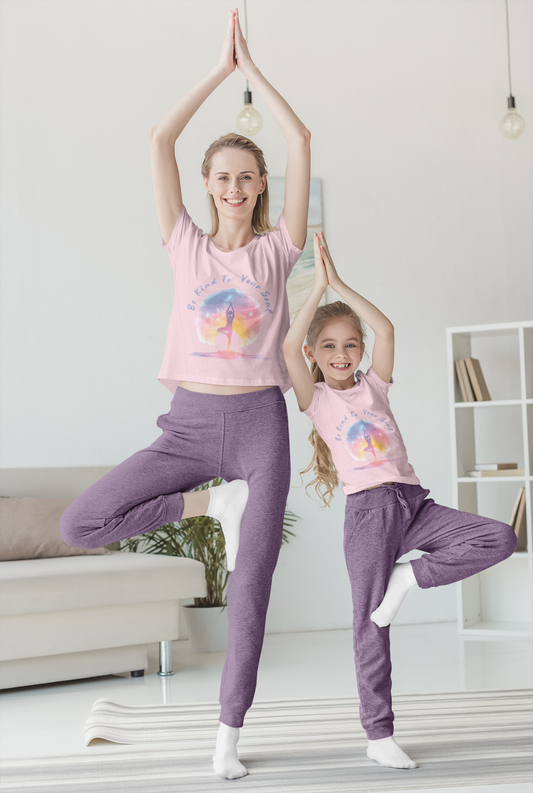 "Be Kind To Your Soul" Youthful Tee - Kids Yoga T-Shirt I Mindfulness & Inspirational Apparel I Gift for Young Yogis